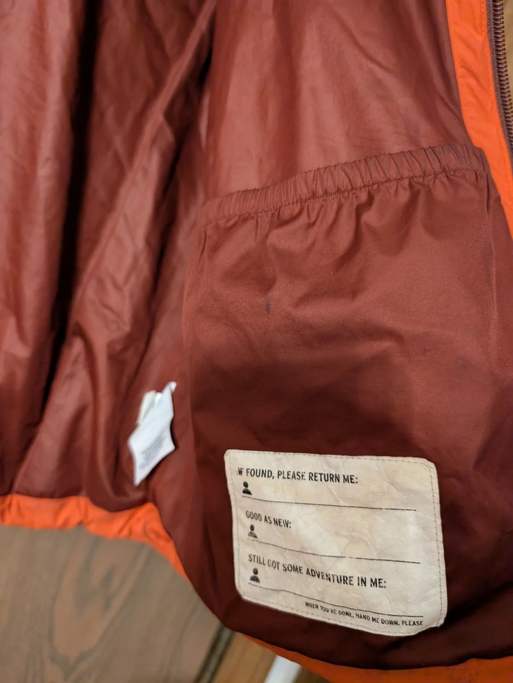 REI Orange Insulated Hooded Jacket